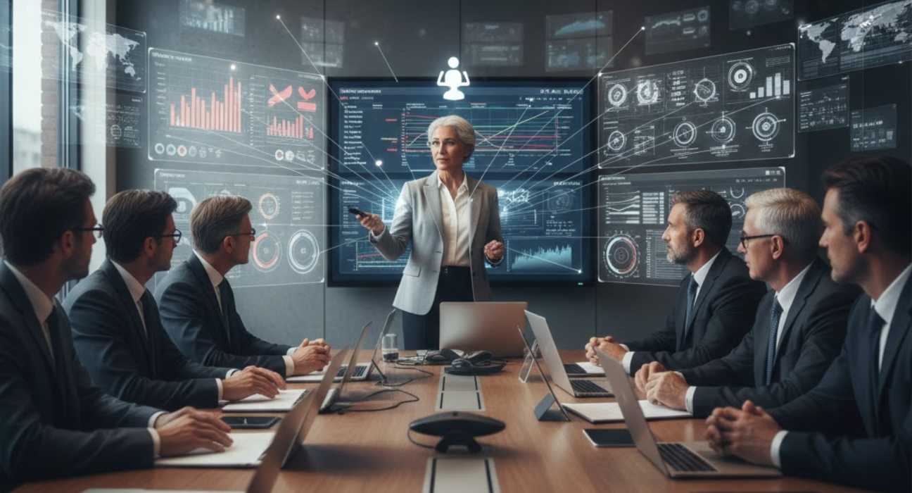 Senior program leader aligning multiple enterprise stakeholders through structured governance and clear decision-making