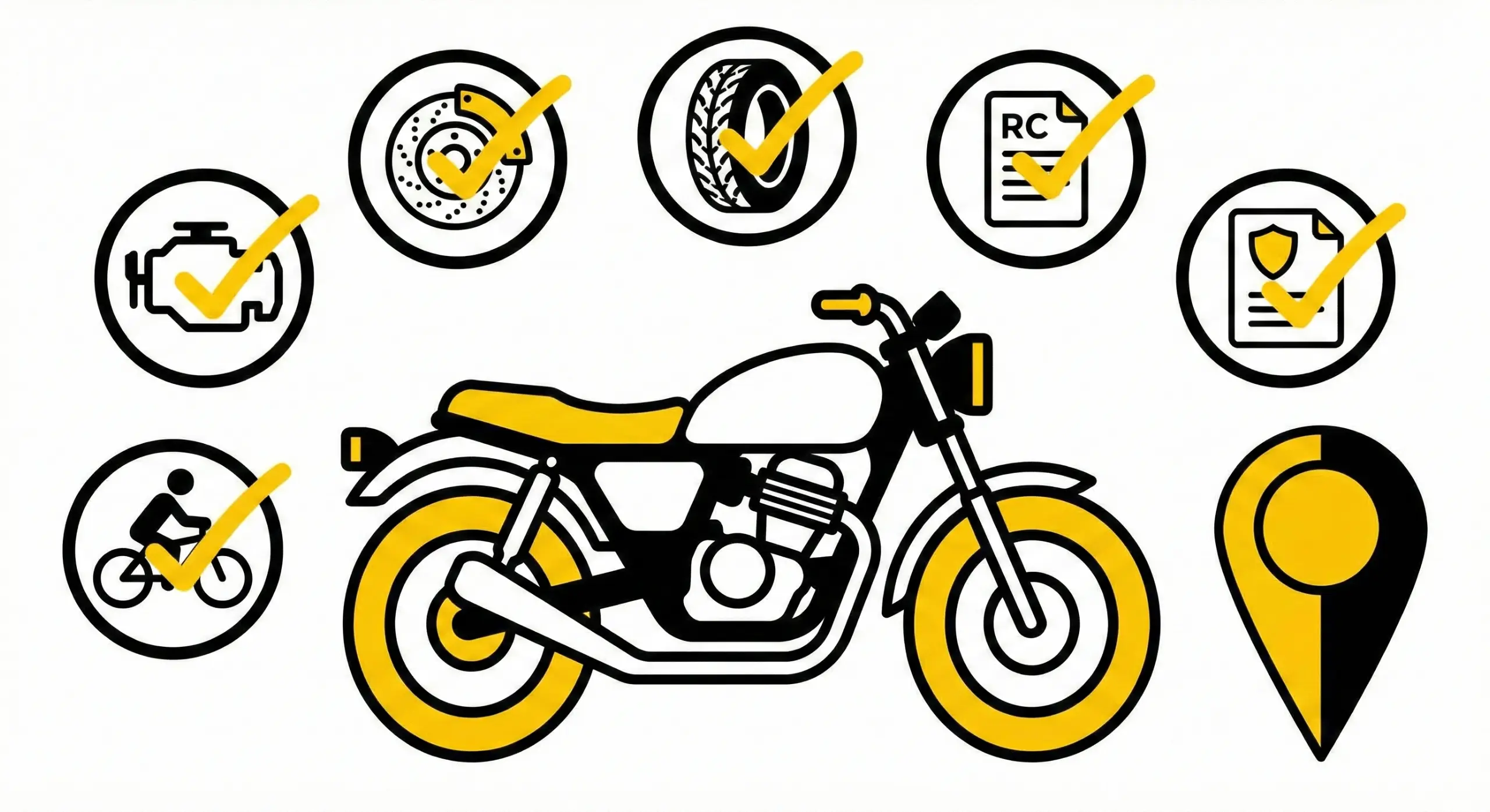 Person inspecting a used bike locally before buying from a private seller