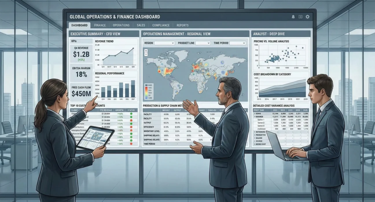 Data-heavy enterprise UX interface design