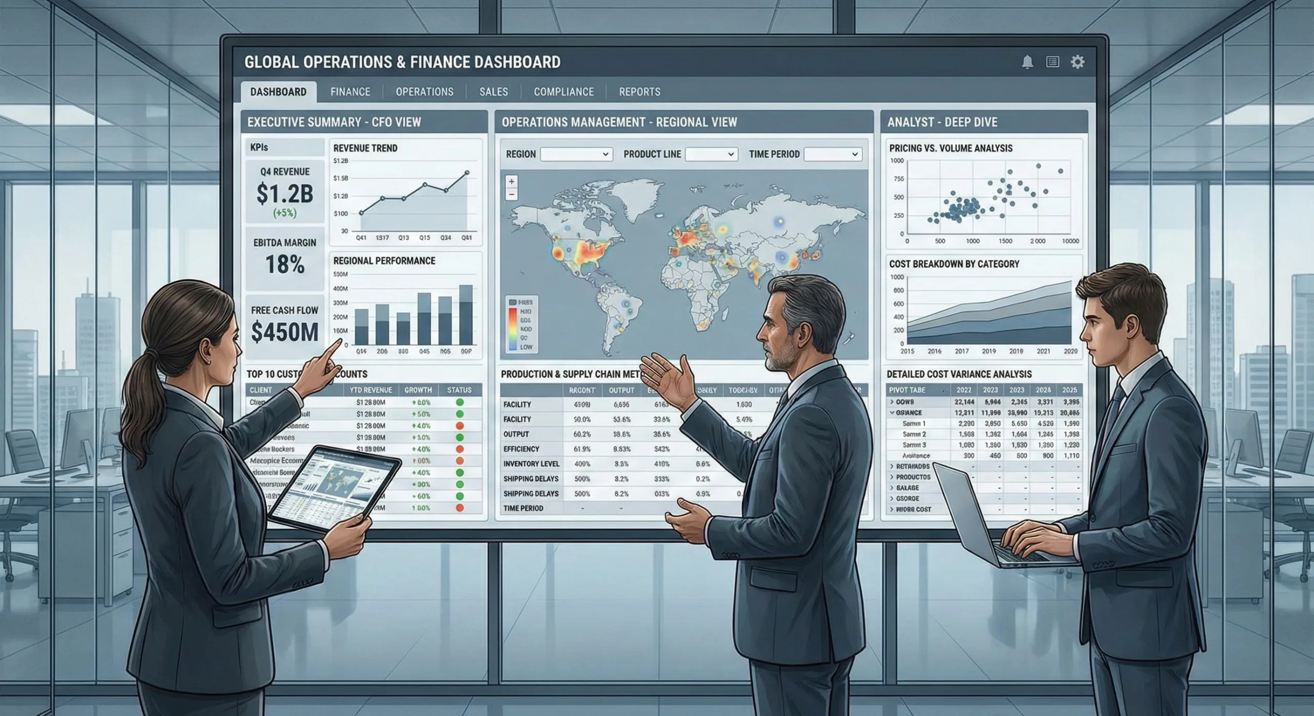Data-heavy enterprise UX interface design