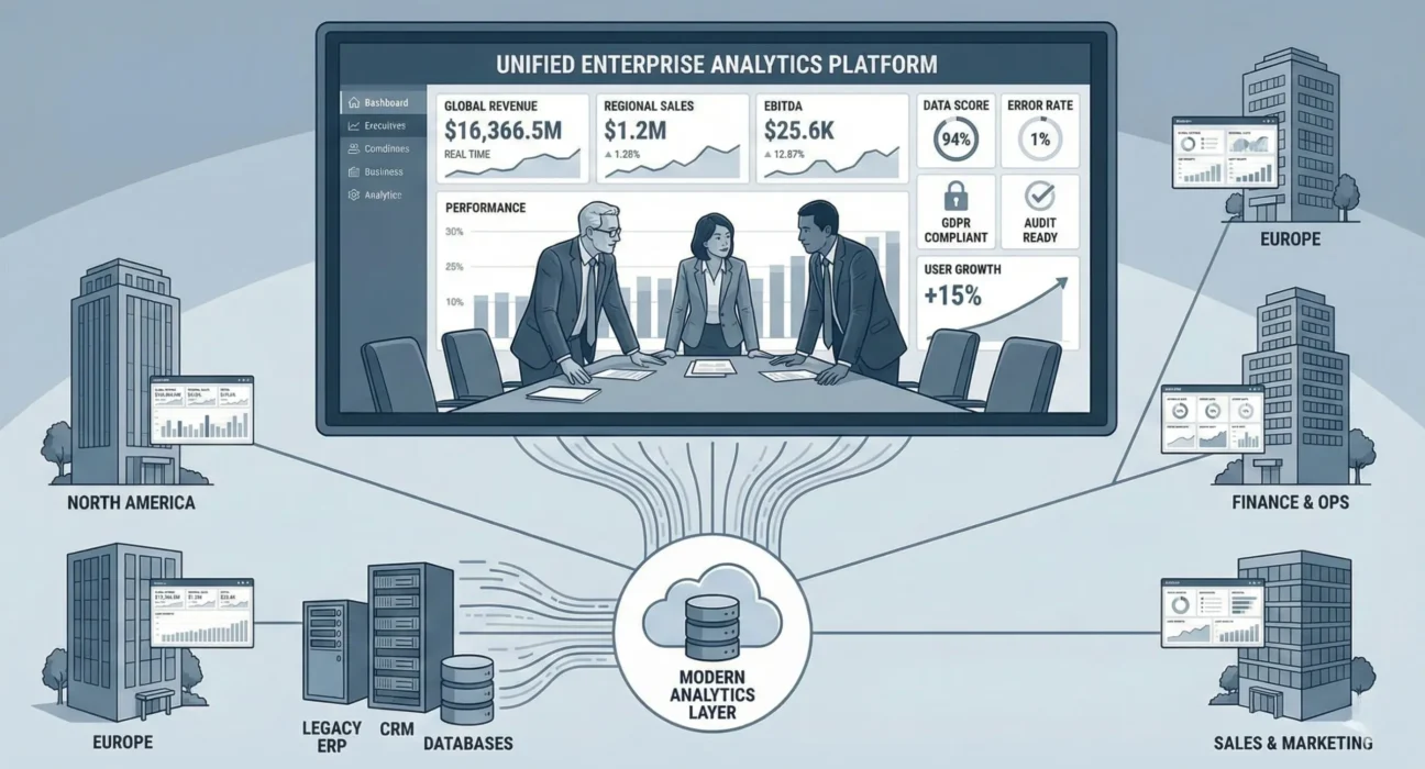 Analytics platforms for large distributed enterprises