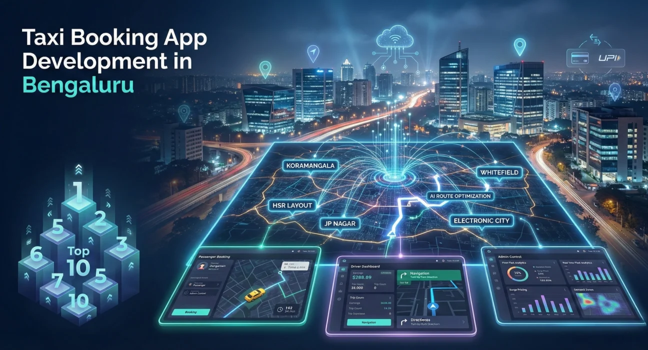 Taxi booking app development companies in Bengaluru building ride-hailing mobile applications
