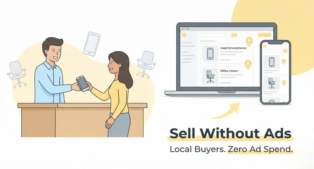 Small business owner selling refurbished phones through local classifieds