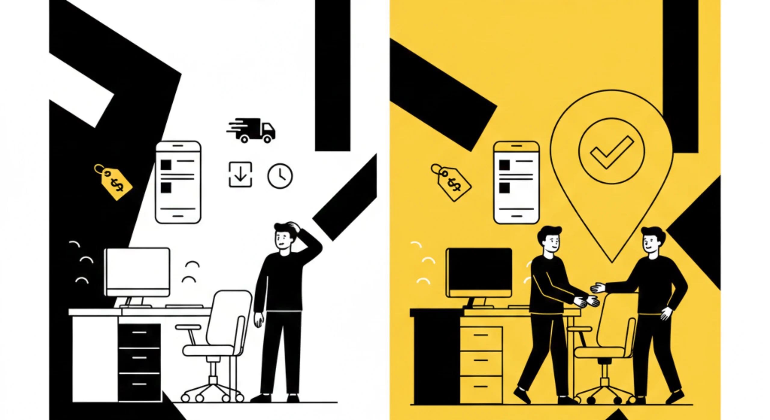 Sell office equipment from home locally by connecting with nearby buyers for easy pickup