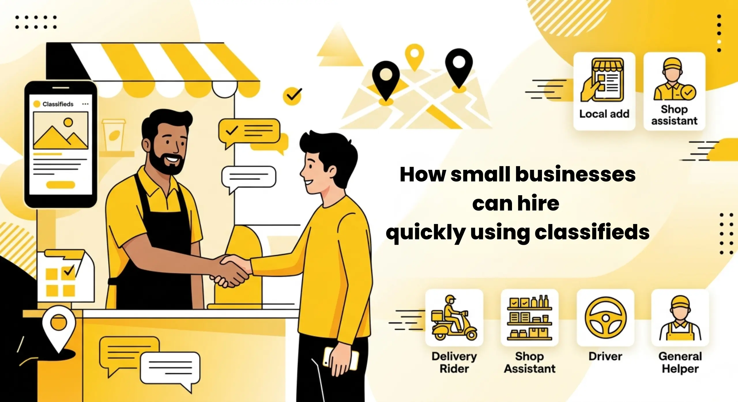 local classifieds hiring for small businesses in Hyderabad helping business owners hire nearby staff quickly
