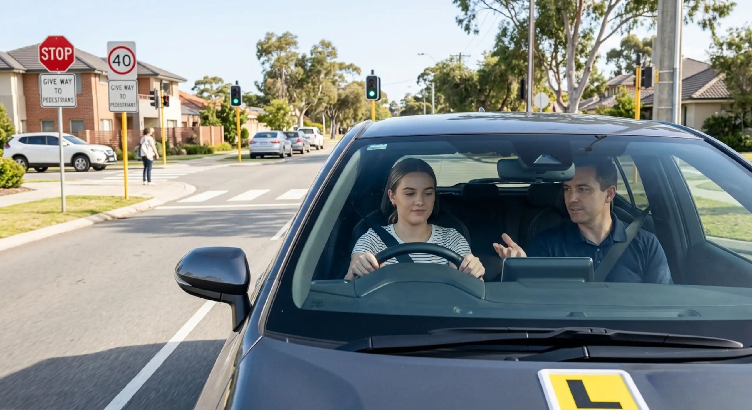 Drive Zone Driving School Perth instructor teaching learner driver during driving lessons in Perth