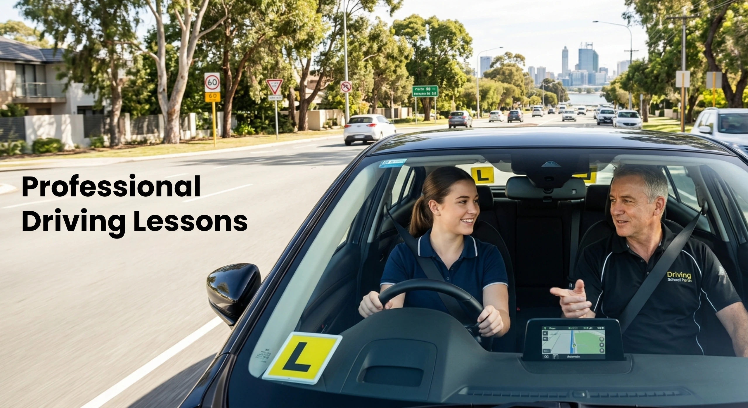 Driving Lessons Perth for young learners aged 16 to 30 with professional instructor