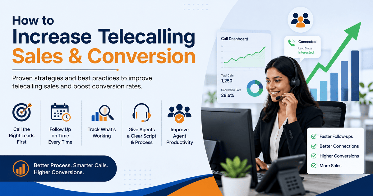 How to increase telecalling sales and conversion rates with faster follow-ups, lead management, and call performance tracking