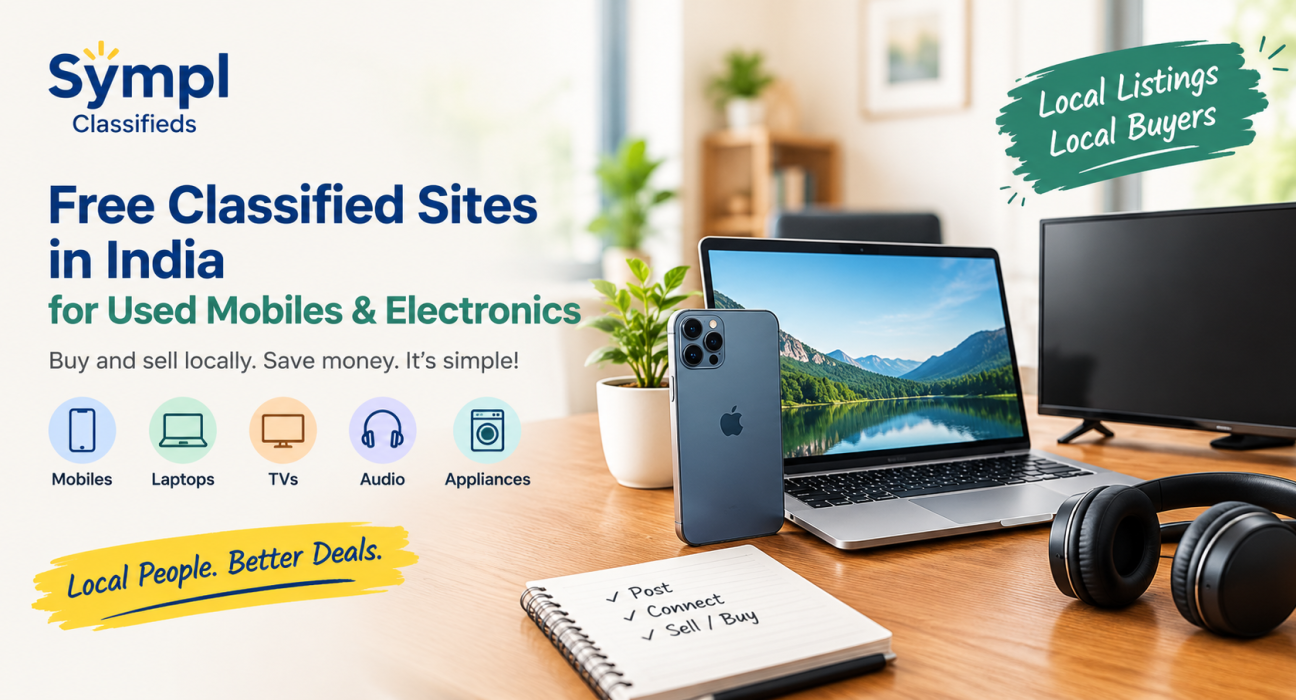 Free classified sites in India for used mobiles and electronics on Sympl Classifieds